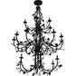 Meyda Lighting Pinecone 60" 24-Light 3-Tier Chestnut Chandelier With Faux Candlelight