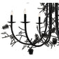 Meyda Lighting Pinecone 60" 24-Light 3-Tier Chestnut Chandelier With Faux Candlelight
