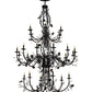 Meyda Lighting Pinecone 60" 24-Light 3-Tier Chestnut Chandelier With Faux Candlelight