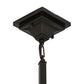 Meyda Lighting Pinecone 7" Mahogany Bronze Mission Mini Pendant Light With Multi-Colored Shade Glass