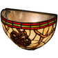 Meyda Lighting Pinecone 8" Bronze Wall Sconce With Multi-Colored Shade Glass