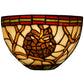 Meyda Lighting Pinecone 8" Bronze Wall Sconce With Multi-Colored Shade Glass