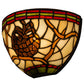 Meyda Lighting Pinecone 8" Bronze Wall Sconce With Multi-Colored Shade Glass