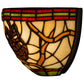 Meyda Lighting Pinecone 8" Bronze Wall Sconce With Multi-Colored Shade Glass