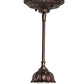 Meyda Lighting Pinecone 8" Mahogany Bronze Mini Pendant Light With Multi-Colored Shade Glass
