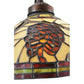 Meyda Lighting Pinecone 8" Mahogany Bronze Wall Sconce With Stained Shade Glass