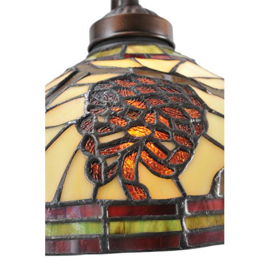 Meyda Lighting Pinecone 8" Mahogany Bronze Wall Sconce With Stained Shade Glass
