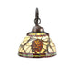 Meyda Lighting Pinecone 8" Mahogany Bronze Wall Sconce With Stained Shade Glass