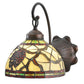 Meyda Lighting Pinecone 8" Mahogany Bronze Wall Sconce With Stained Shade Glass