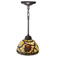 Meyda Lighting Pinecone 8" Mini Pendant Light With Stained Shade Glass