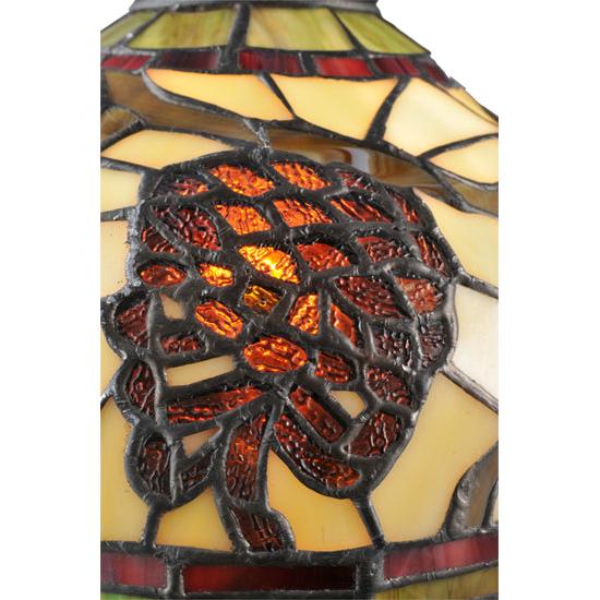 Meyda Lighting Pinecone 8" Mini Pendant Light With Stained Shade Glass