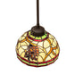 Meyda Lighting Pinecone 8" Oil Rubbed Bronze Mini Pendant Light With Multi-Colored Shade Glass