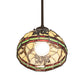 Meyda Lighting Pinecone 8" Oil Rubbed Bronze Mini Pendant Light With Multi-Colored Shade Glass