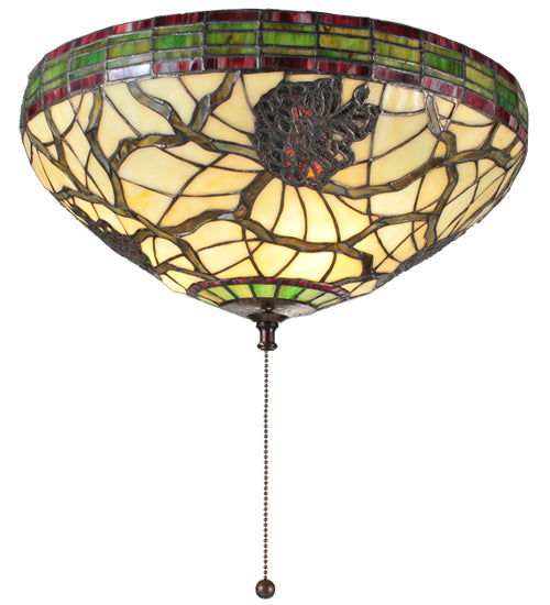 Meyda Lighting Pinecone Dome 16" Dome Flush Mount Lighting