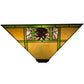 Meyda Lighting Pinecone Ridge 14" 2-Light Mahogany Bronze Wall Sconce With Multi-Colored Shade Glass