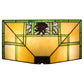 Meyda Lighting Pinecone Ridge 14" 2-Light Mahogany Bronze Wall Sconce With Multi-Colored Shade Glass