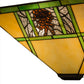 Meyda Lighting Pinecone Ridge 14" 2-Light Mahogany Bronze Wall Sconce With Multi-Colored Shade Glass