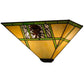 Meyda Lighting Pinecone Ridge 14" 2-Light Mahogany Bronze Wall Sconce With Multi-Colored Shade Glass