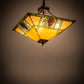 Meyda Lighting Pinecone Ridge 180479 24" 4-Light Mahogany Bronze Inverted Pendant Light With Multi-Colored Shade Glass
