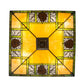 Meyda Lighting Pinecone Ridge 180479 24" 4-Light Mahogany Bronze Inverted Pendant Light With Multi-Colored Shade Glass