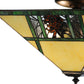 Meyda Lighting Pinecone Ridge 20" 2-Light Mahogany Bronze Flush Mount Light With Multi-Colored Shade Glass