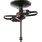 Meyda Lighting Pinecone Ridge 20" 2-Light Mahogany Bronze Flush Mount Light With Multi-Colored Shade Glass