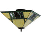 Meyda Lighting Pinecone Ridge 20" 2-Light Mahogany Bronze Flush Mount Light With Multi-Colored Shade Glass