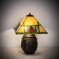 Meyda Lighting Pinecone Ridge 20" 2-Light Mahogany Bronze Table Lamp With Multi-Colored Stained Shade Glass