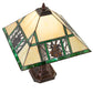 Meyda Lighting Pinecone Ridge 20" Mahogany Bronze Table Lamp With Multi-Colored Stained Shade Glass