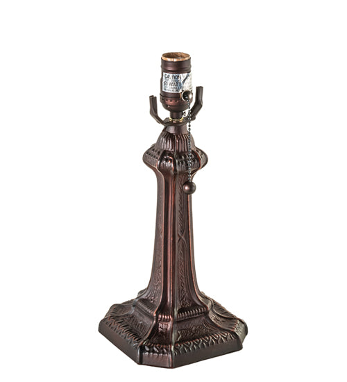 Meyda Lighting Pinecone Ridge 20" Mahogany Bronze Table Lamp With Multi-Colored Stained Shade Glass