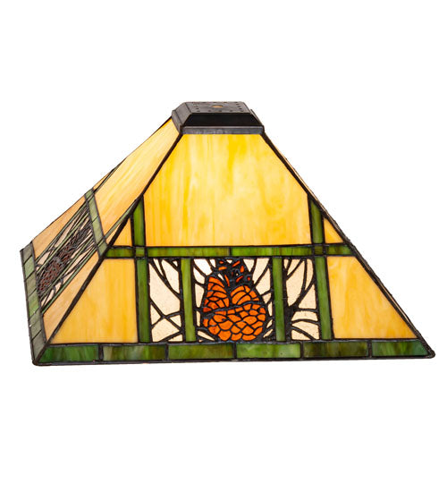 Meyda Lighting Pinecone Ridge 20" Multi-Colored Shade Glass