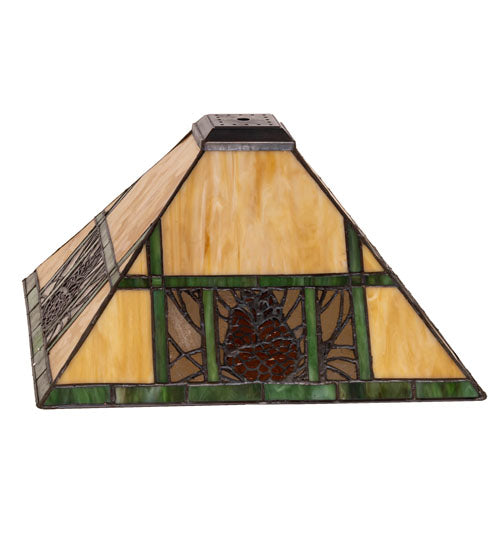 Meyda Lighting Pinecone Ridge 20" Multi-Colored Shade Glass