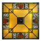 Meyda Lighting Pinecone Ridge 24" 4-Light Antique Copper Inverted Pendant Light With Multi-Colored Shade Glass