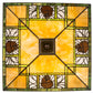 Meyda Lighting Pinecone Ridge 24" 4-Light Mahogany Bronze Inverted Pendant Light With Multi-Colored Shade Glass