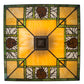 Meyda Lighting Pinecone Ridge 24" 4-Light Mahogany Bronze Semi-flush Mount Light With Multi-Colored Shade Glass