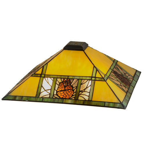Meyda Lighting Pinecone Ridge 24" Multi-Colored Shade Glass