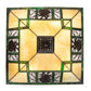 Meyda Lighting Pinecone Ridge 25" 4-Light Mahogany Bronze Inverted Pendant Light With Multi-Colored Shade Glass