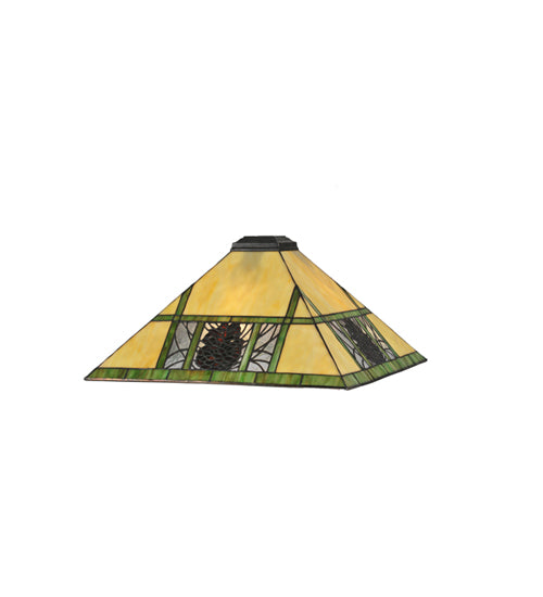 Meyda Lighting Pinecone Ridge 25" Multi-Colored Shade Glass
