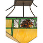Meyda Lighting Pinecone Ridge 37" 4-Light Oil Rubbed Bronze Semi-flush Mount Ceiling Light With Multi-Colored Shade Glass