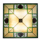Meyda Lighting Pinecone Ridge 37" 4-Light Oil Rubbed Bronze Semi-flush Mount Light With Multi-Colored Shade Glass