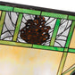 Meyda Lighting Pinecone Ridge 37" 4-Light Oil Rubbed Bronze Semi-flush Mount Light With Multi-Colored Shade Glass