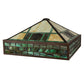 Meyda Lighting Pinecone Ridge 38" Green & Beige Stained Shade Glass