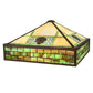 Meyda Lighting Pinecone Ridge 38" Green & Beige Stained Shade Glass