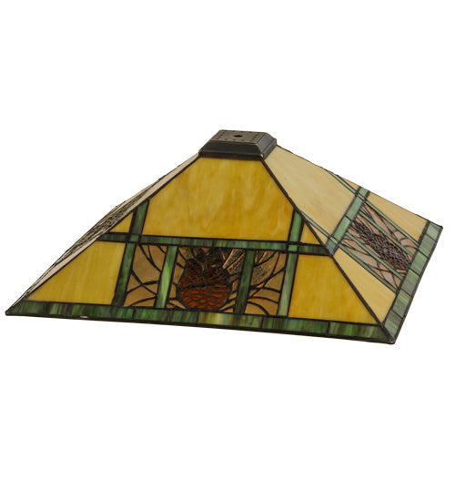Meyda Lighting Pinecone Ridge 50901 24" Multi-Colored Shade Glass