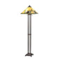 Meyda Lighting Pinecone Ridge 63" 2-Light Mahogany Bronze Floor Lamp With Multi-Colored Shade Glass