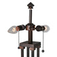 Meyda Lighting Pinecone Ridge 63" 2-Light Mahogany Bronze Floor Lamp With Multi-Colored Shade Glass