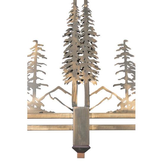 Meyda Lighting Pinecone Tall Pines 40" 2-Light Antique Copper Island Pendant Light