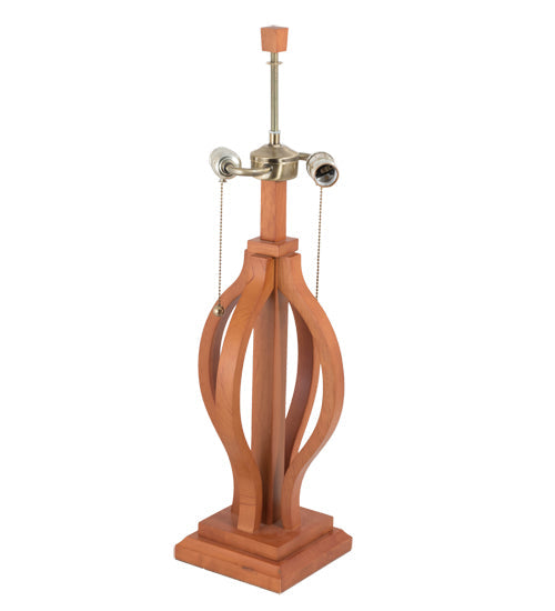 Meyda Lighting Pinewood 22" 2-Light Natural Wood Table Lamp Base