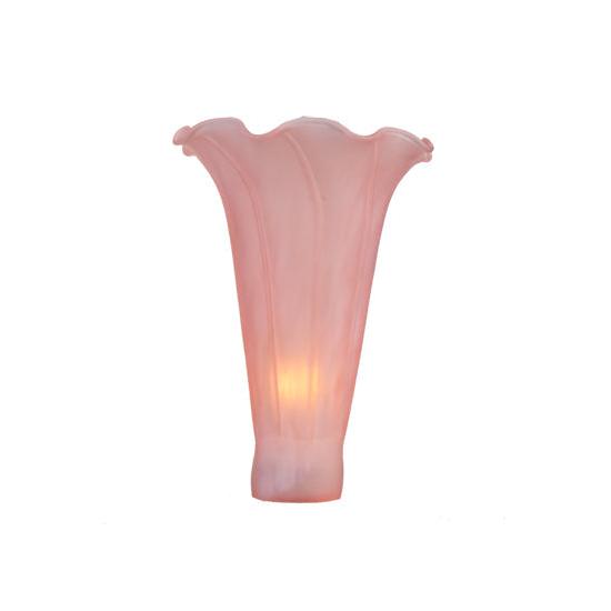 Meyda Lighting Pink Pond Lily 3.5" Pink Shade Glass
