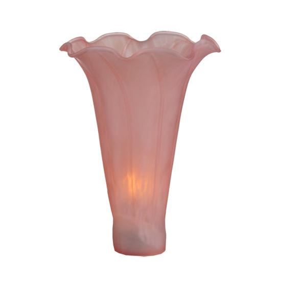 Meyda Lighting Pink Pond Lily 3.5" Pink Shade Glass